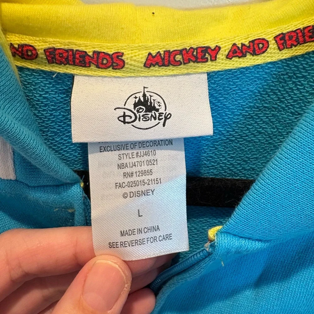 Disneyland Fab 5 Blue and White Zipper Hoodie Sweatshirt, L - Picture 2 of 15